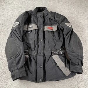 First Gear Motorcycle Jacket‎ Womens Medium M Black Kilimanjaro Full Zip Padded